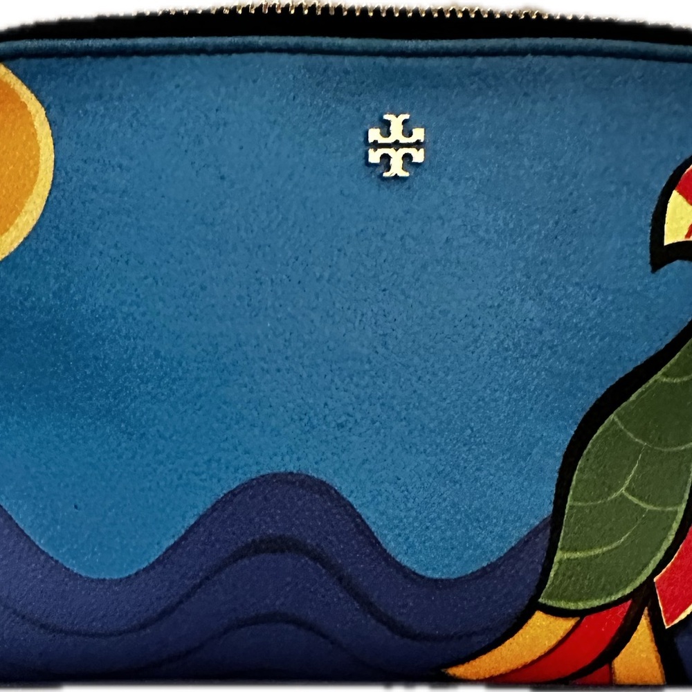Tory Burch Navy Interior parrot Clutch